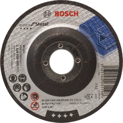 BOSCH	حجر قطعية 4.5 بوصة * 2.5 مم	2608600005