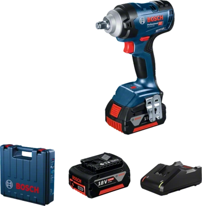 BOSCH GDS 18V-400 مفك لقم 1/2 " 400 نيوتن بطارية 18 فولت 5 امبير 