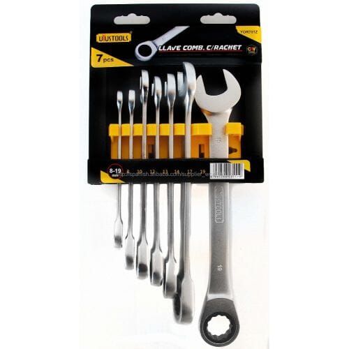 UYUTOOLSYOR701Zطقم مفتاح بلدى مشرشر سيستم خدمه شاقه 7 ق 8 - 19MM