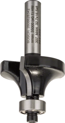 BOSCH	بنطة راوتر لتدوير الحواف قطر 8 مم - اجمالى الطول 57 مم	2608628342