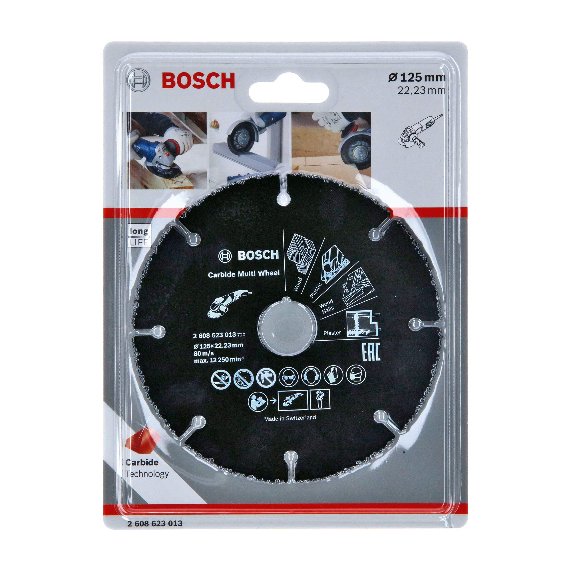 BOSCH	صنيه متعددة الاستخدامات 5 بوصه Carbide Multi Wheel	2608623013
