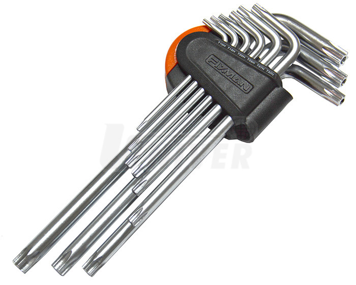 fixman D2329 طقم مفتاح النكيه 9 قطع توركس مخروم           (T10H - T50H)