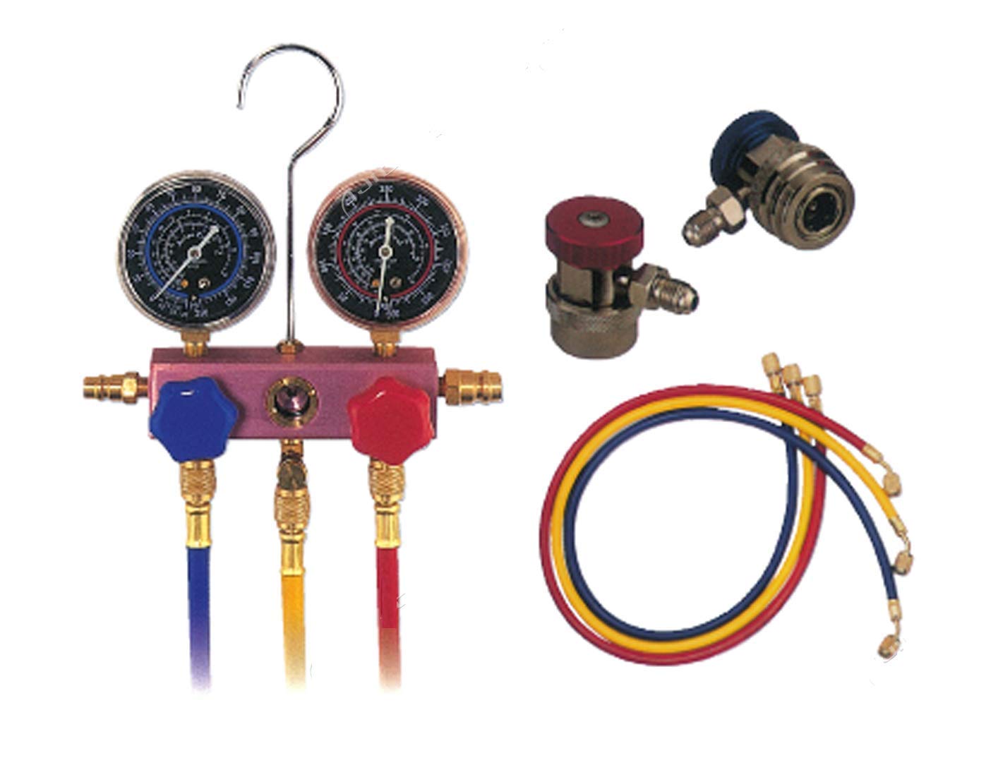 JONNESWAYAR050044R134a ALUM. AUTO A/C MANIFOLD GAUGE SET W/SIGHT GLASSمقاس فريون