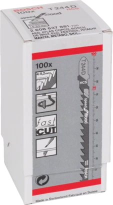 BOSCH	سلاح منشار اركيت للخشب قطعيه دائريه و خشنه 100 قطعه T244D	2608637881