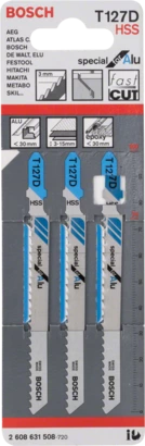 BOSCH	سلاح منشار اركيت للالومنيوم قطعيه مستقيمه 3 قطع T127D	2608631508