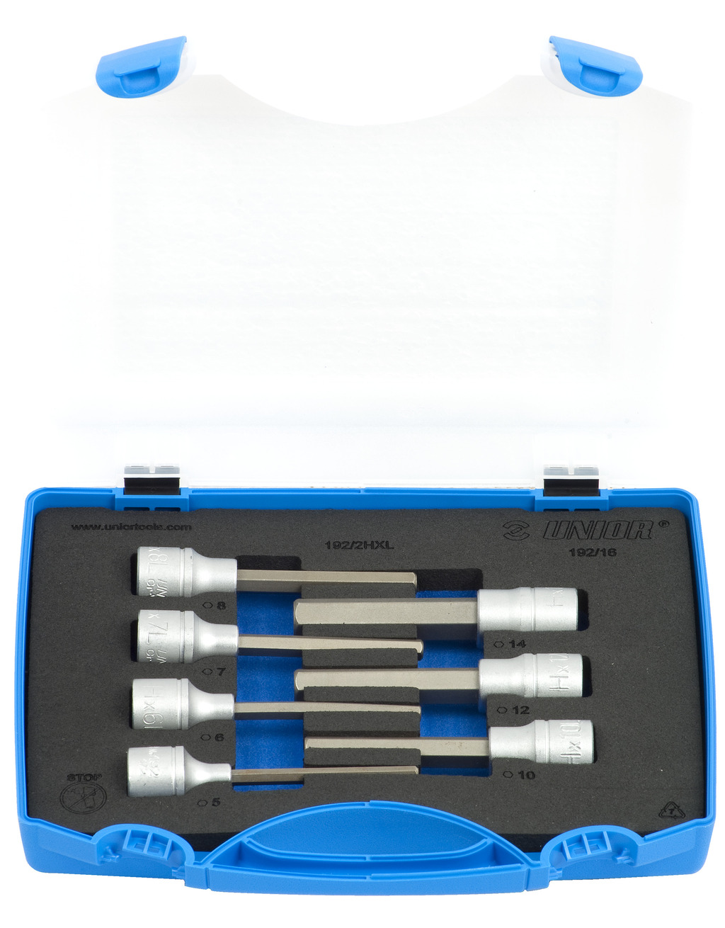 UNIOR	UN-619416	طقم لقم 1/2" الن طويل من 5 مم : 14 مم  7 قطع