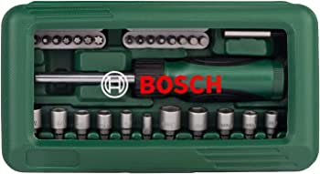 BOSCH	تشكيله من سنون المفكات و اللقم 46 قطعه +مفك	2607019504