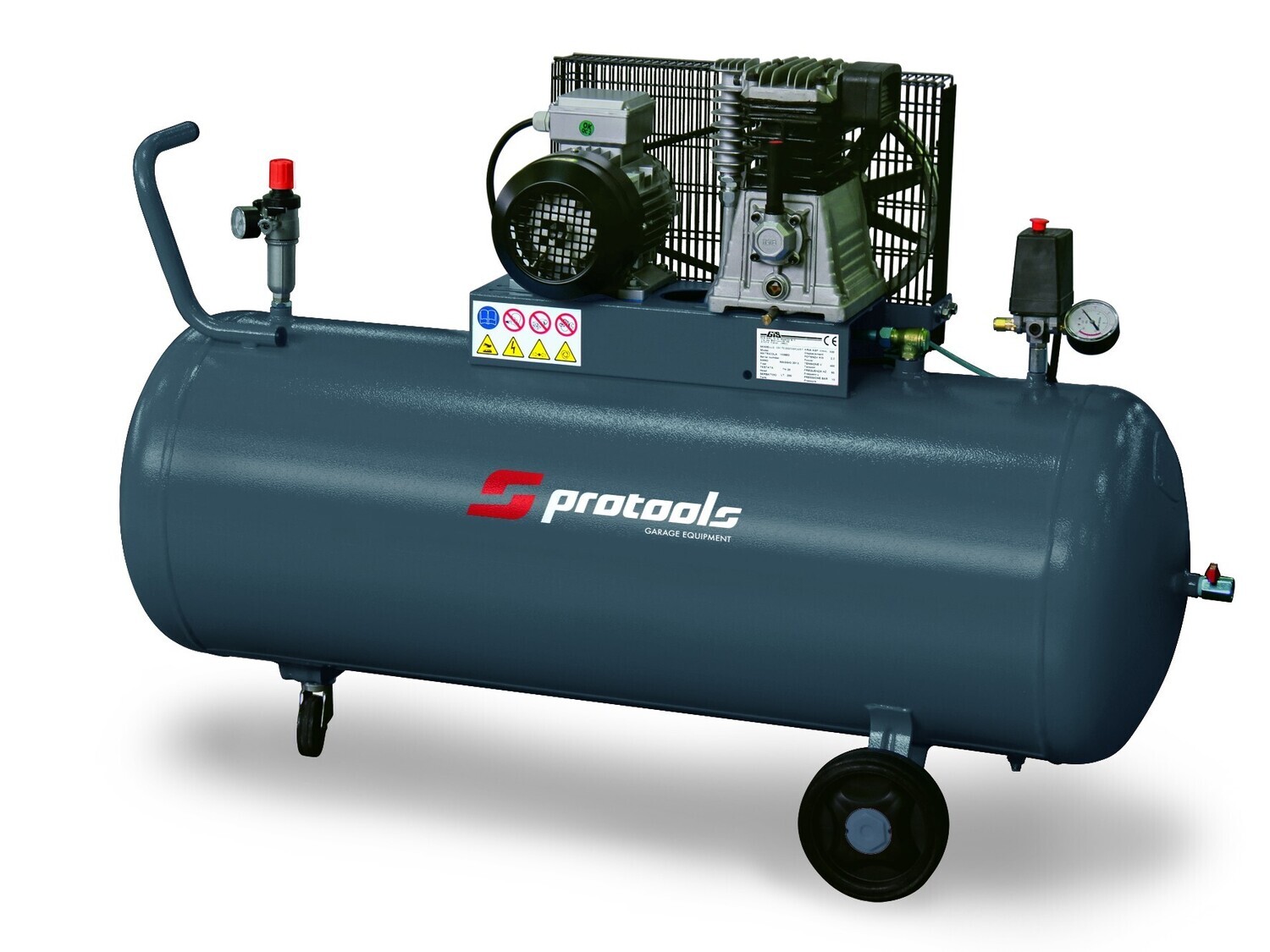 كومبريسور 200 لتر 3 حصان	PROTOOL   PTC17E-200-320-CAR-M