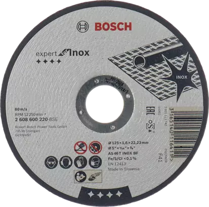 BOSCH	حجر قطعية  5 بوصة ستانلس ستيل 1.6مم  	2608600220